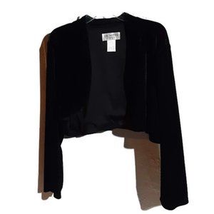 J.R. Nites by Carol Lin Bolero Jacket Black 2X